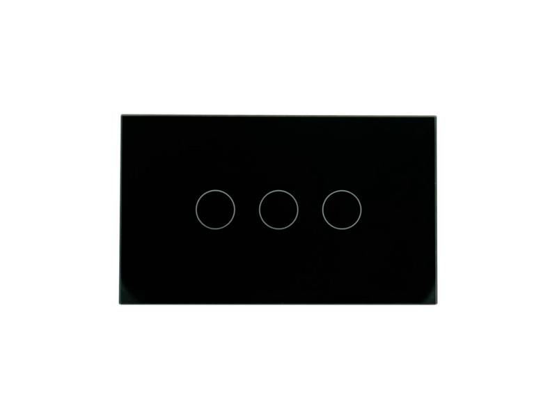 Interruptor De Luz Intelgente Bsmart Bs- Il03Bk X3 Wifi Tuya Smart Negro