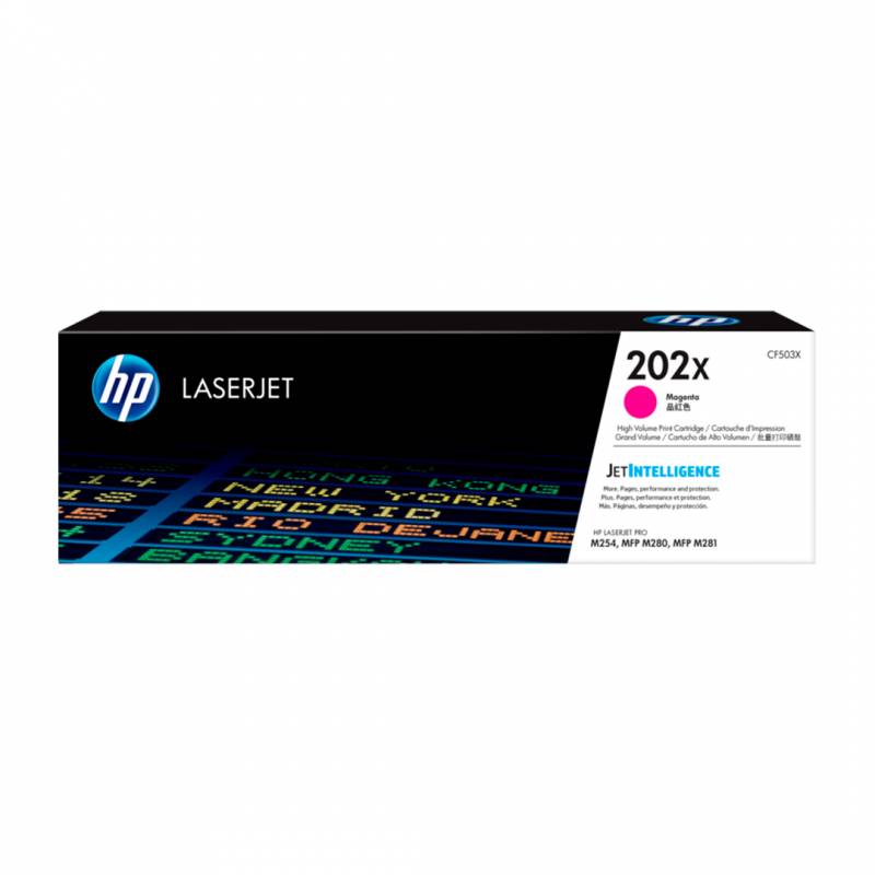 Toner Original Hp Cf503X (202X) Magenta. Rendimiento 2.500 Copias.