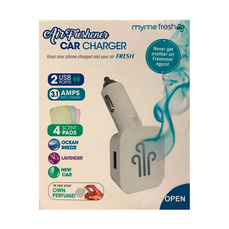 Cargador Fifo Compacto Para Auto Con Ambientador 12 V Dual Usb