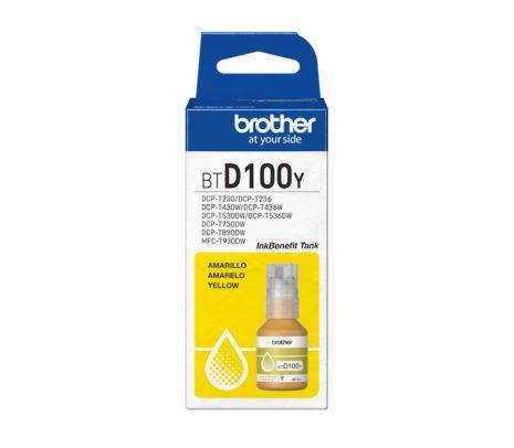 Botella De Tinta Original Brother Btd100Y Amarillo Rendimiento 5.000 Páginas