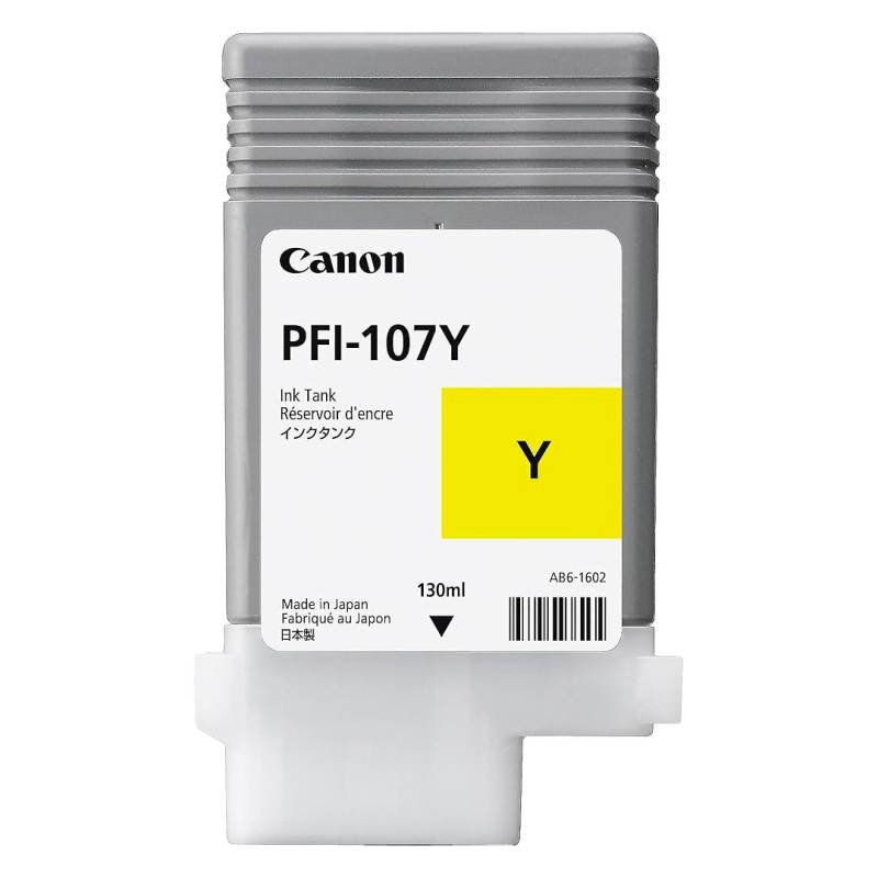 Cartucho De Tinta Canon Original Pfi-107Y Yellow P/ Plotter Ipf670 /Ipf770
