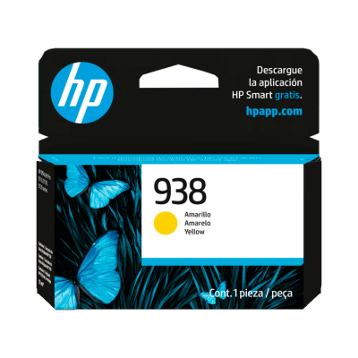 Cartucho De Tinta Original Hp 938 Amarillo. Rendimiento 800 Copias