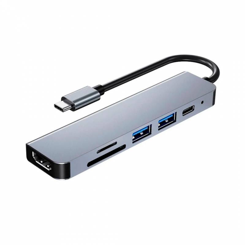 Adaptador / Lector Usb-C A Hdmi 4K/ Sd/Tf/Usb 3.0/ Usb-C (T00392)