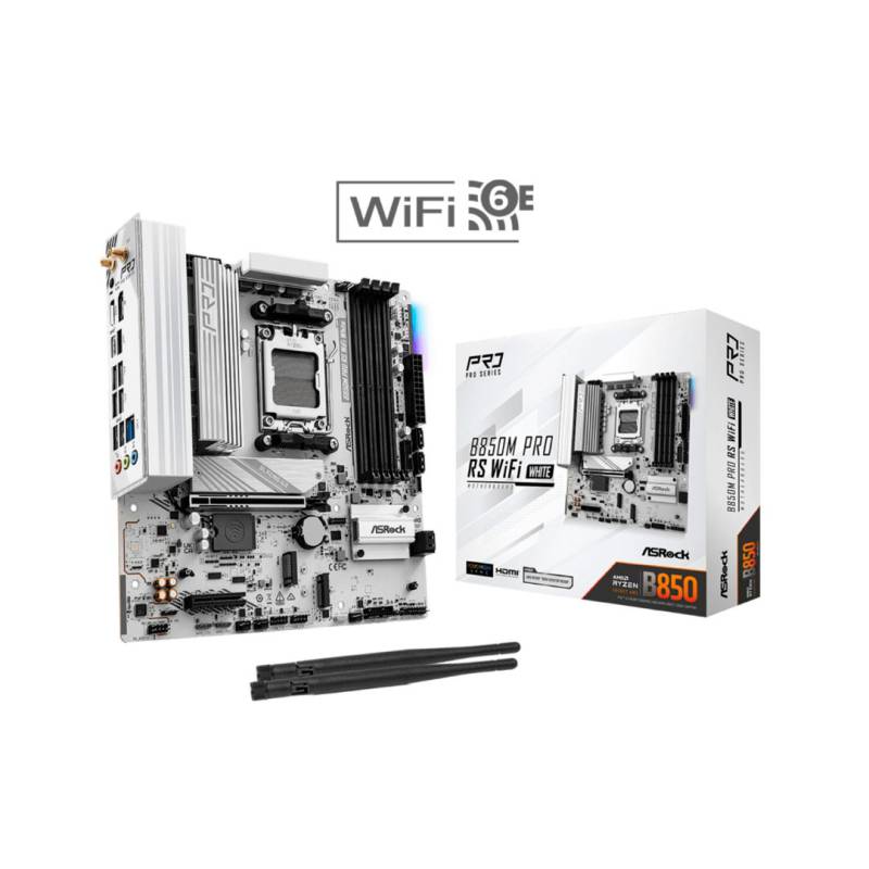 Motherboard B850M Pro Rs Wifi White 90-Mxbt30-A0Uayaz