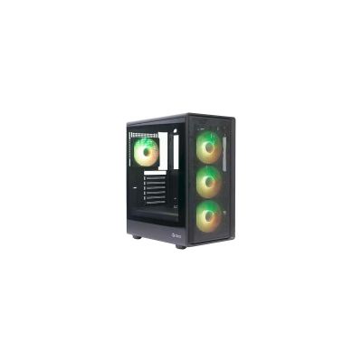 Gabinete Gamer Teros Te-1323G Mid Tower Atx Vidrio Templado 4 Ventiladores Argb Negro