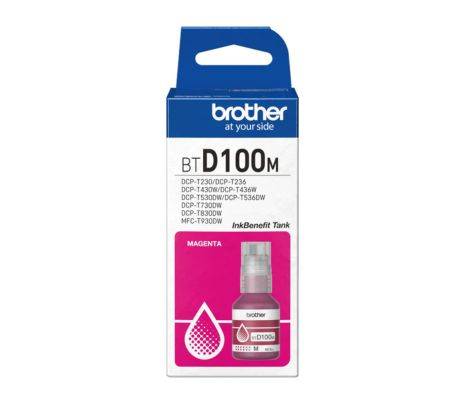 Botella De Tinta Original Brother Btd100M Magenta Rendimiento 5.000 Páginas