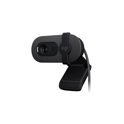 Cámara Web Logitech Brio 105 Grafito (960-001591). Cámara Web Full Hd De 1080P Con Corrección De Iluminación Automática, Micrófono Omnidireccional Integrado, Ob