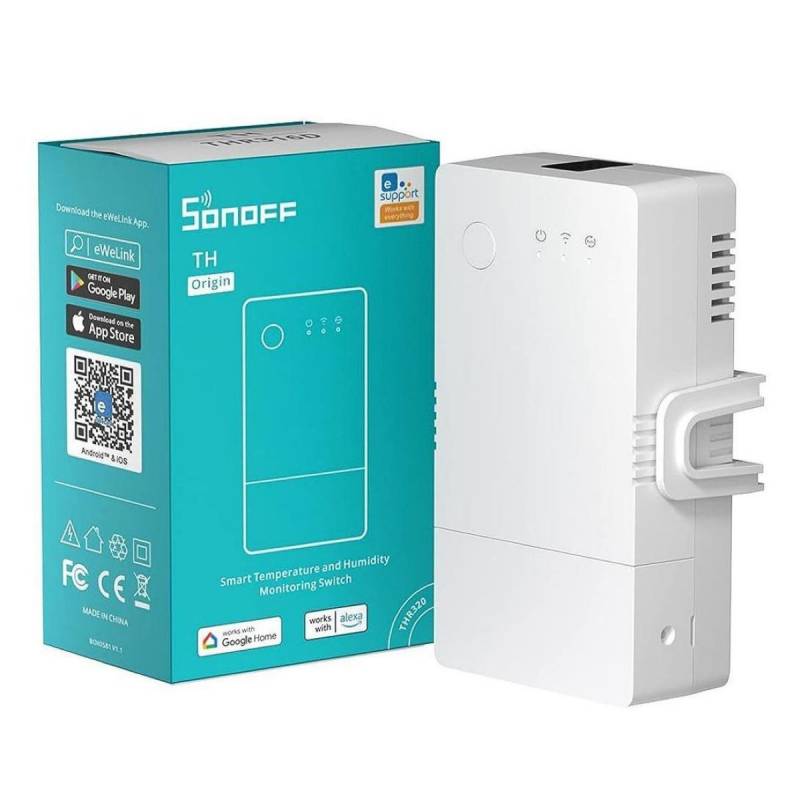 Sensor Hub Sonoff Th320 Wifi Temperatura Y Humedad Rj9 20A