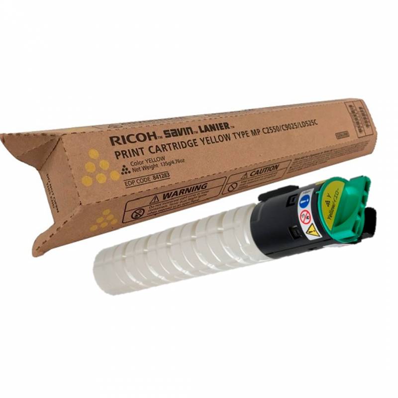 Toner Original Ricoh 841283 Amarillo. Rendimiento 5.500 Copias.