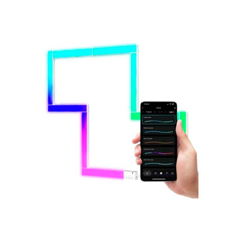 Barras De Luz Trust Gxt 905 Vybz - Led Rgbic Para Pared - Blanco