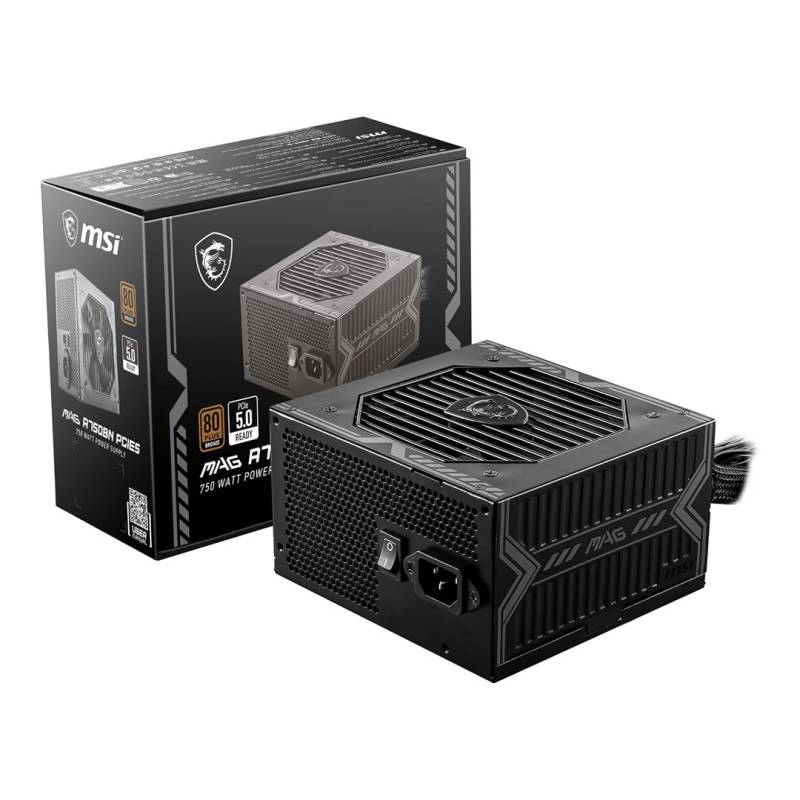 Fuente De Alimentación Mag A750Bn Pcie5 Mag A750Bn Pcie5 Msi Atx 750W 80 Plus Bronze
