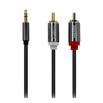 Cable De Audio Swa4111/59 Philips 3,5 Mm A 2 Rca Negro