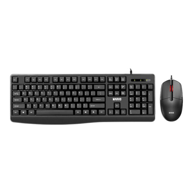 Combo Teclado Y Mouse Cm009 Sp Marvo Negro Usb Español