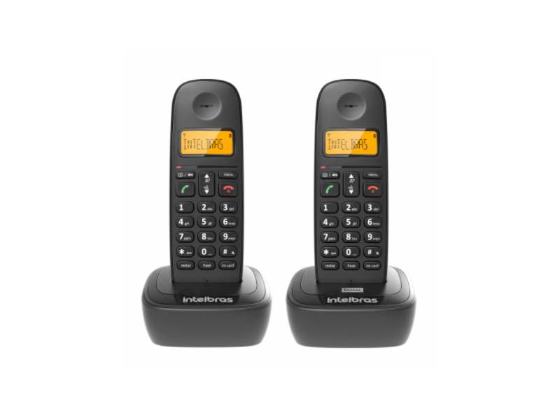 Teléfono Inalámbrico Intelbras Ts2512 Combo Base Doble Negro