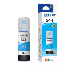 Botella De Tinta Original Epson T544220-Al Cian 65 Ml – Rendimiento 7.500 Páginas