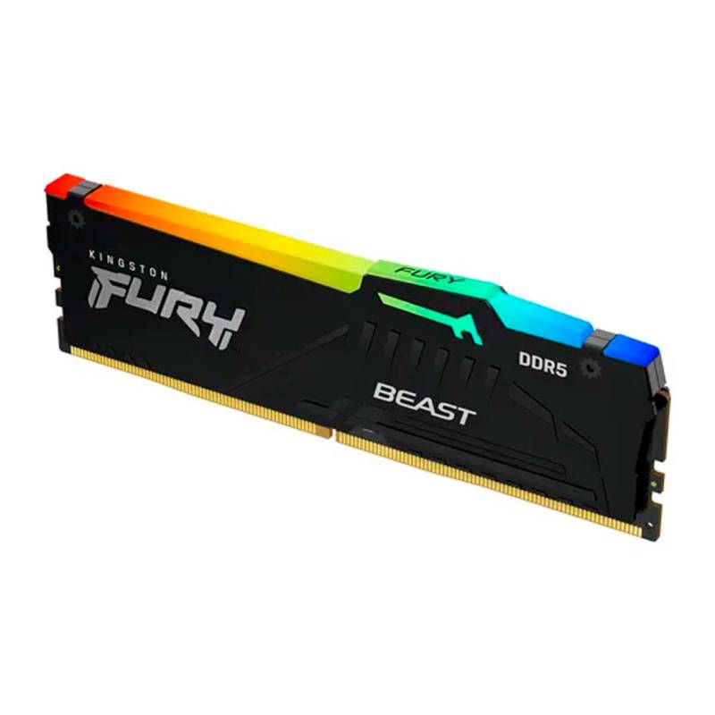 Memoria Ram Ddr5 32Gb Kf564C32Bbe-32 Kingston Fury 6400Mhz Cl32 Beast Rgb Expo Dimm