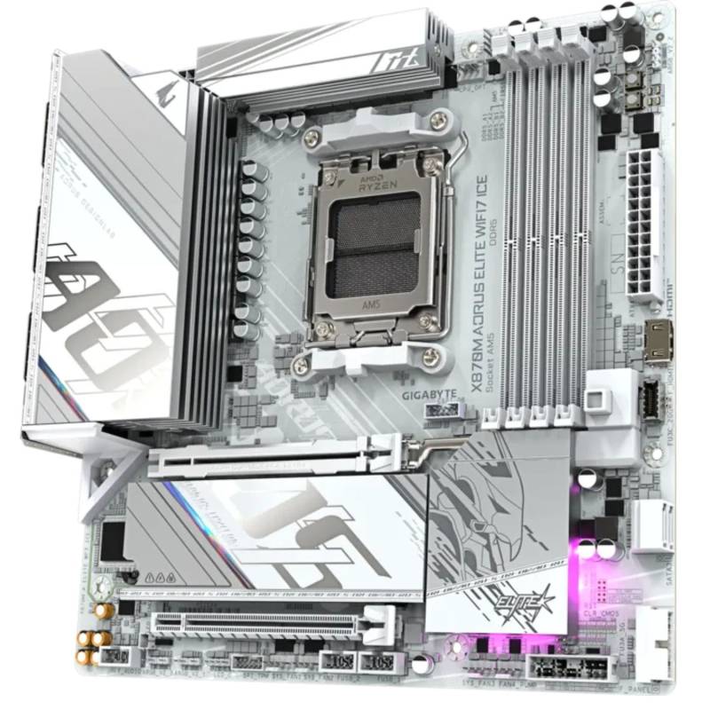 Placa Madre X870M Aorus Elite Wifi7 Ice Aorus Micro Atx Am5