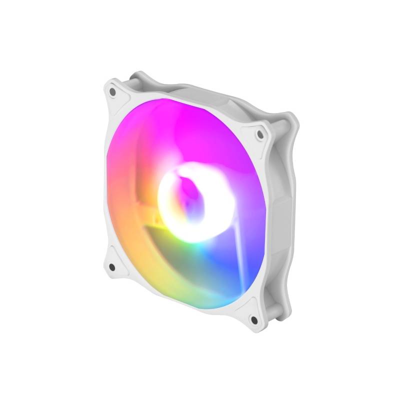 Ventilador Hsi Shot Gaming F101W 120Mm 1200Rpm Rgb Blanco
