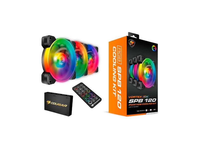 Fan Cougar Spb120 Vortex Rgb Kit X3.