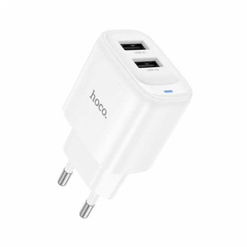 Cargador De Pared Hoco C141A 2 Usb -A Eu 10W Blanco