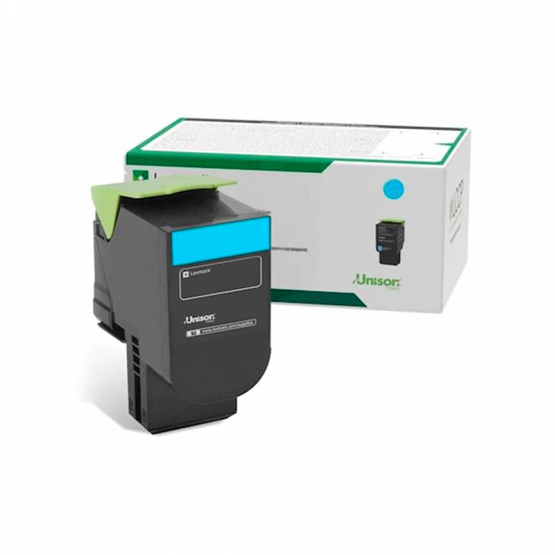 Toner Original Lexmark 78C4Uc0 Cyan. Rendimiento 7.000 Copias.