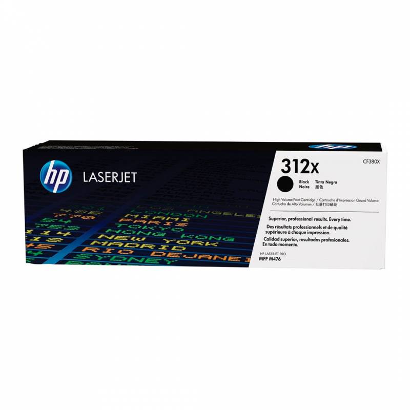 Toner Original Hp Cf380X (312X) Negro. Rendimiento 4.400 Copias.