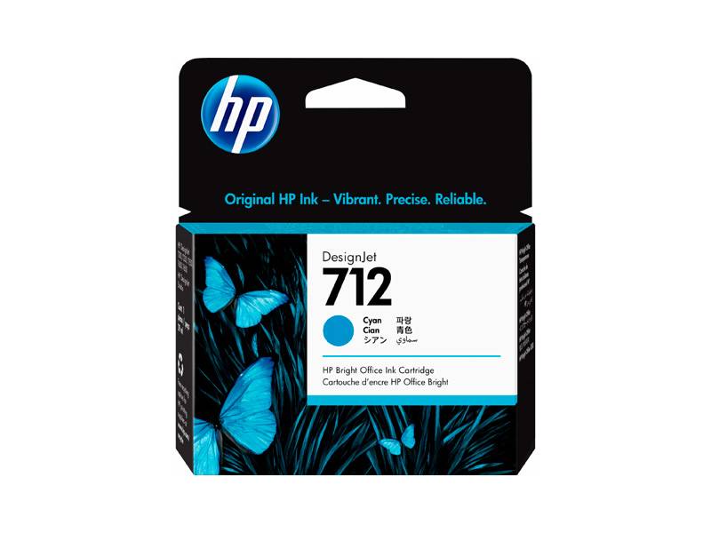 Cartucho De Tinta Original Hp 712 Cyan 29Ml