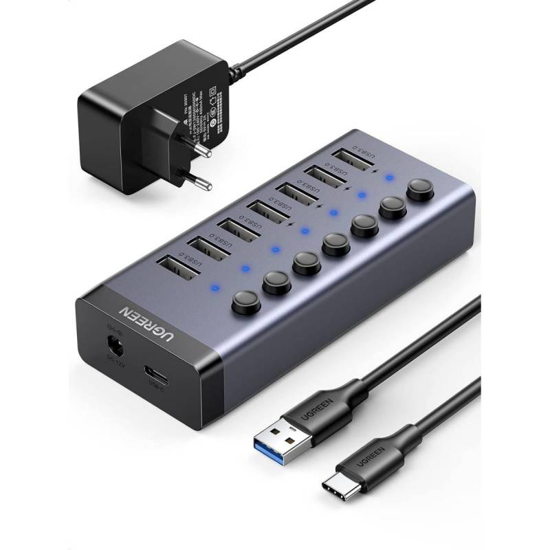 Hub Usb 3.0 90307 Ugreen 7 Puertos Con Interruptores