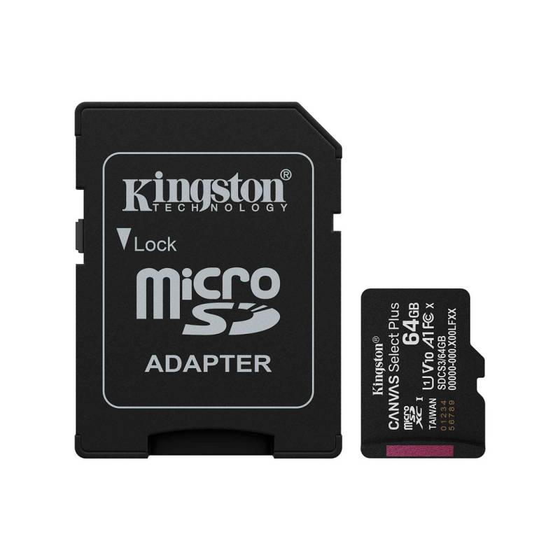 Memoria Microsd Canvas Select Plus Sdcs3/64Gb Kingston
