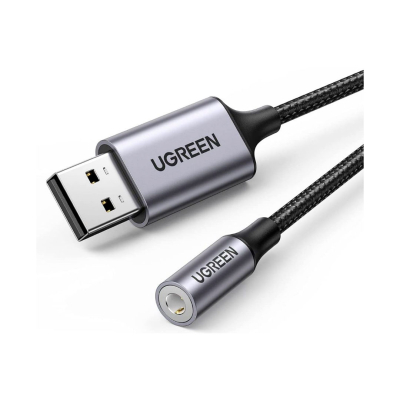 Adaptador Ugreen Usb A Audio 3,5Mm Gray