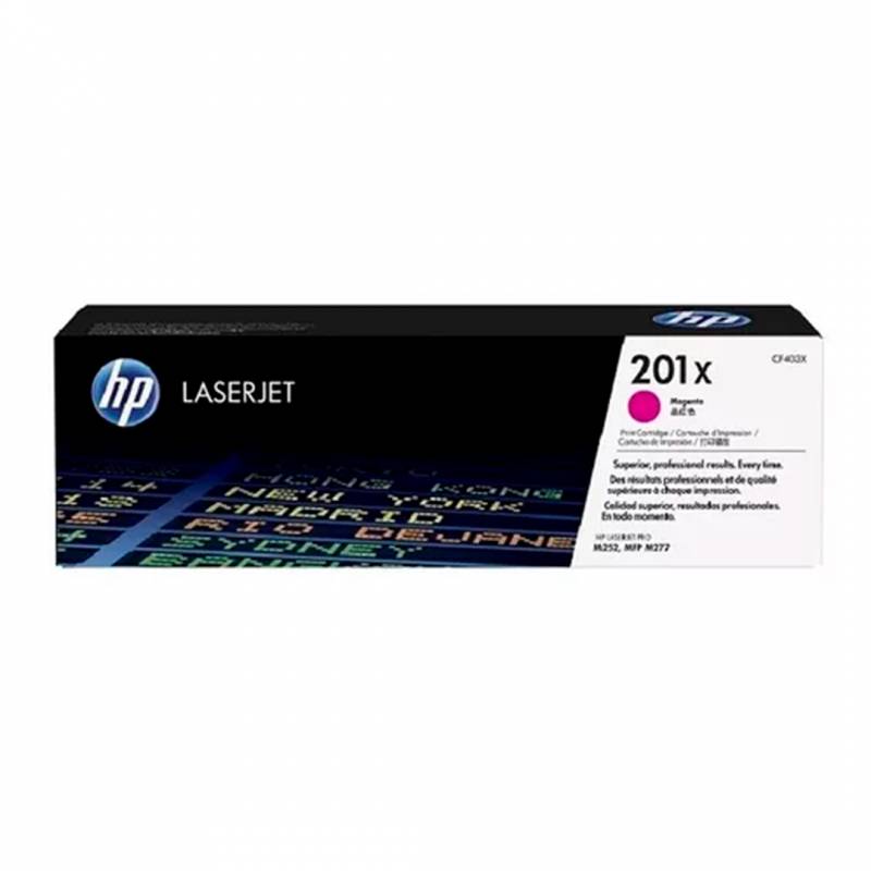 Toner Original Hp Cf403X (201X) Magenta. Rendimiento 2.300 Copias.