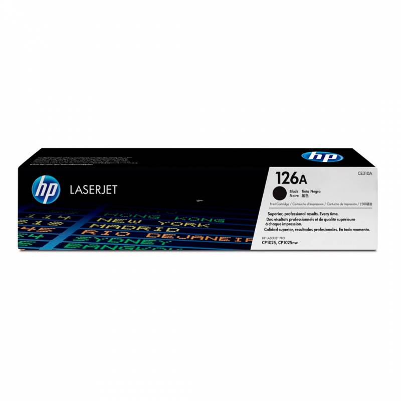Toner Original Hp Ce310A (126A) Negro. Rendimiento 1.200 Copias.