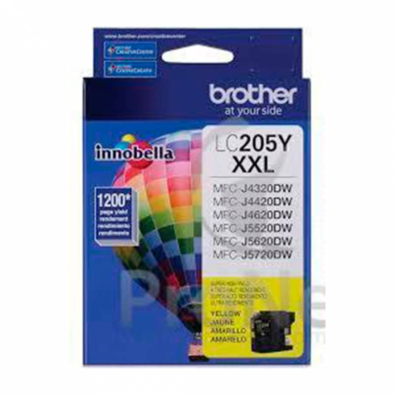 Cartucho De Tinta Brother Original Amarillo. Lc-205Y