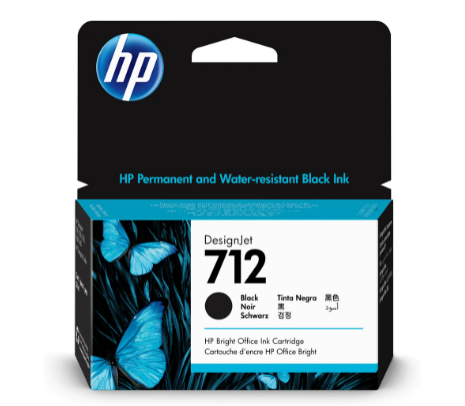 Cartucho De Tinta Original Hp 712 3Ed70A Negro 38 Ml