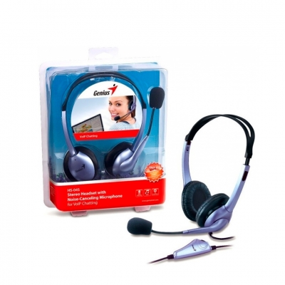 Auriculares Genius Hs-04S Con Micrófono Single Jack 3.5 Mm