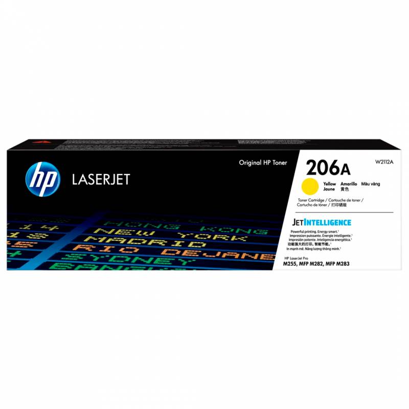 Toner Original Hp W2112A (206A) Amarillo. Rendimiento 1.250 Copias.