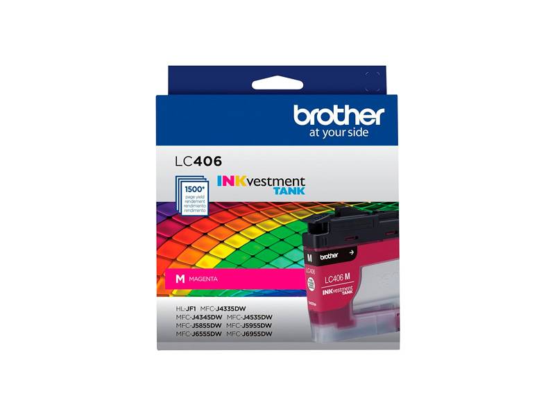 Cartucho De Tinta Brother Original Magenta. Lc406Ms