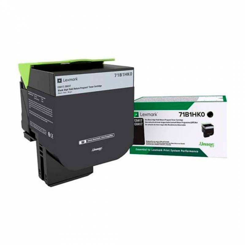 Toner Lexmark 71B4Hk0 Negro.