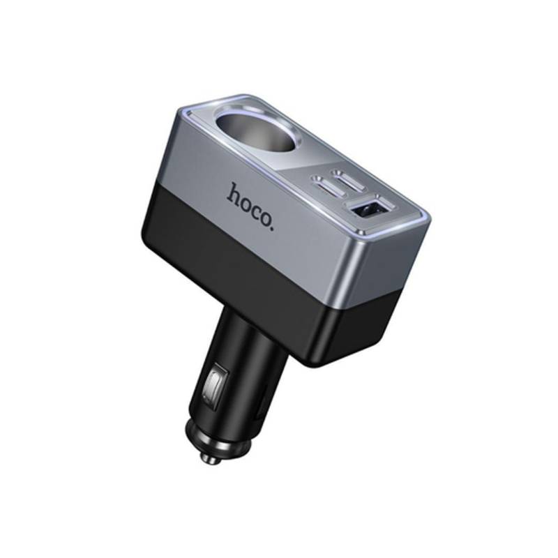 Cargador De Auto Z65A 189328 Hoco Pd45W 2 Usb-C + Usb-A Negro
