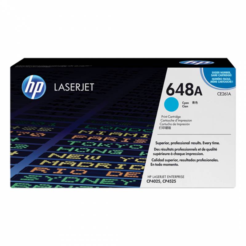 Toner Original Hp Ce261A Cyan. Rendimiento 11.000 Copias.