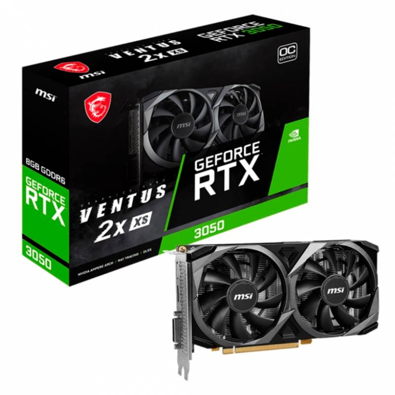 Tarjeta De Video Msi  Geforce Rtx 3050 Ventus 2X Xs 8Gb Gddr6 Oc.