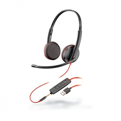 Auriculares Poly Blackwire 3220 Alámbrico -Usb Tipo A Negro