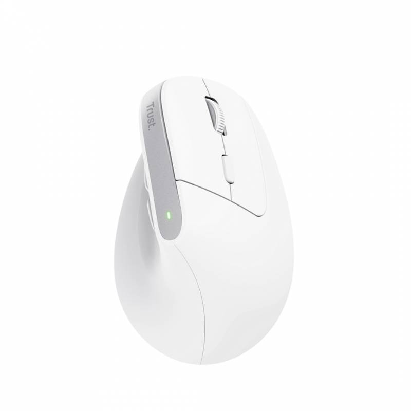 Mouse Inalambrico Trust 25399 Bayo+ Vertical Ergonomico Blanco.