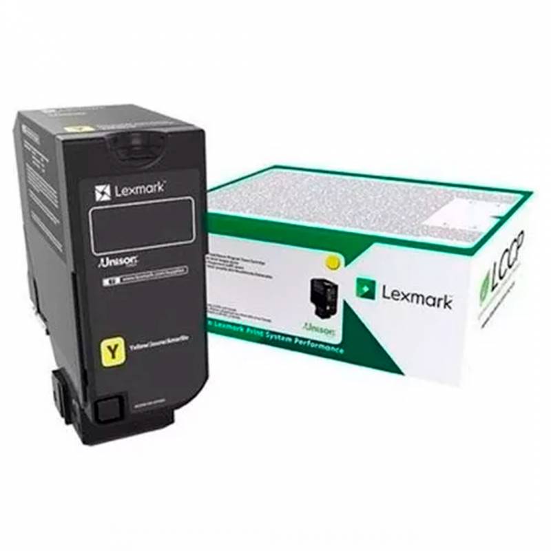 Toner Original Lexmark 74C4Hy0 Amarillo. Rendimiento 12.000 Copias. Alto Rendimiento.