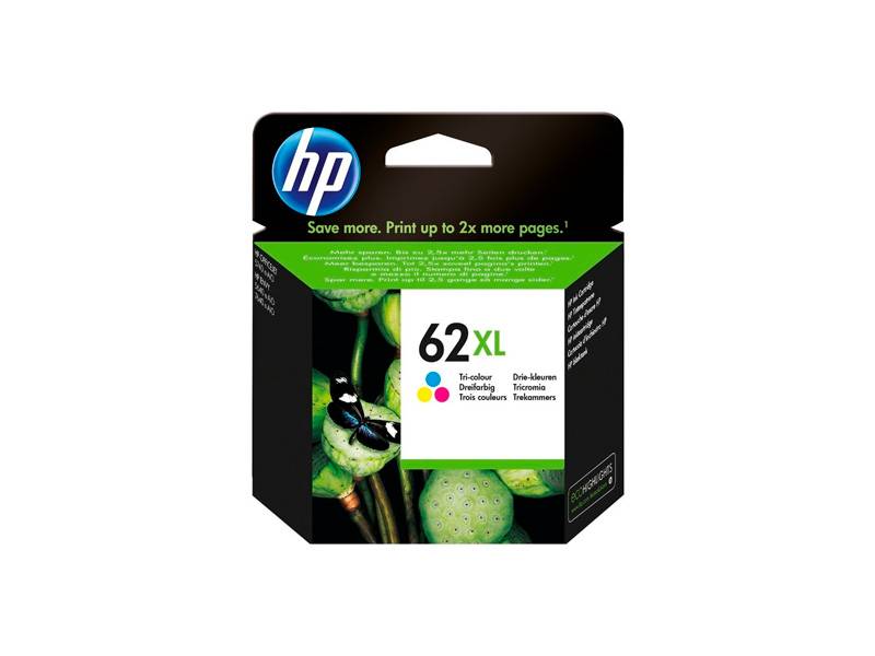 Cartucho De Tinta Original Hp  C2P07Al (62Xl) Tricolor. Rendimiento 415 Copias.