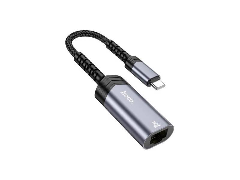 Adaptador Ua26 Usb-C A Ethernet 100Mbps Gris Metalico.