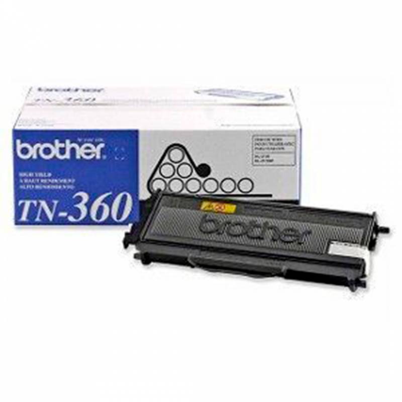 Toner Brother Original Tn360 Negro. Rendimiento 2.600 Copias.