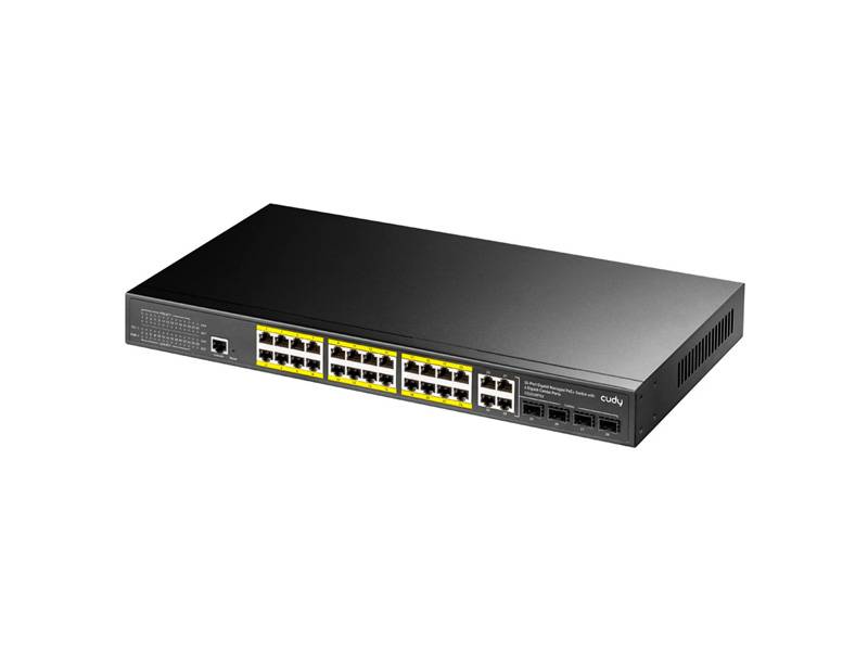 Switch Cudy Gs2028Ps4 400W Gigabit Poe+ 24 Puertos + 2 Sfp 400W.