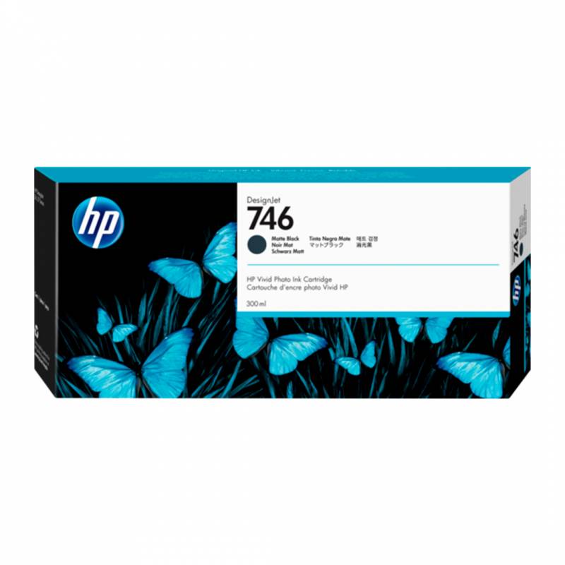Cartucho De Tinta Original Hp 746 Negro Mate. Rendimiento 300 Ml.