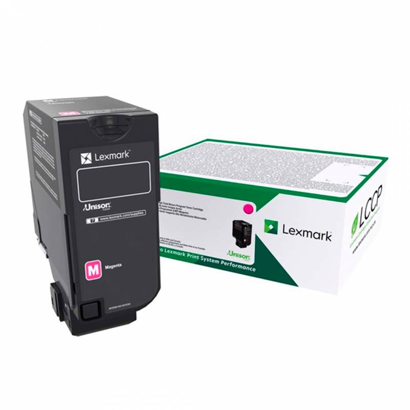 Toner Original Lexmark 74C4Sm0 Magenta. Rendimiento 7.000 Copias.
